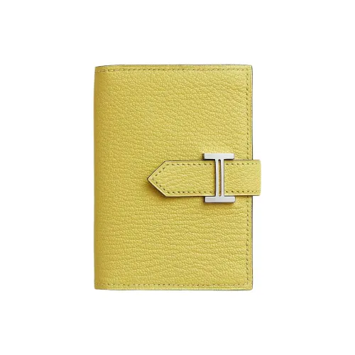 HERMES Bearn Card Holders 0Y Limoncello Lemon Wine Yellow