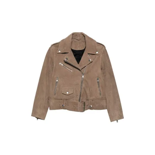 STAND STUDIO Leather Jackets Women's Light Brown