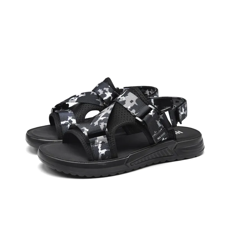 HLA Beach Sandals Men Army Green, Black Blue-7