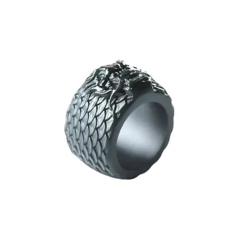 Lingxiang Yurun Hetian Jade Rings Men's Green Jade