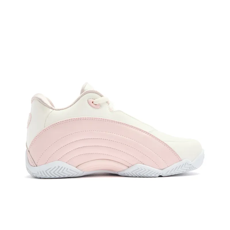QIAODAN Basketball Shoes Women's Low Top Cloud Pink Ivory-1