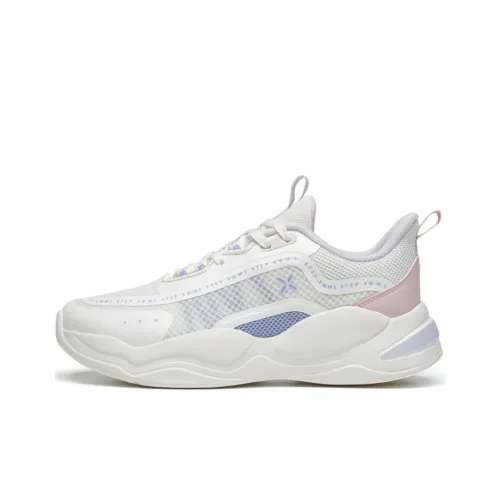 XTEP Cushioning Wear-Resistant Low-Top Training Shoes Women's White Purple