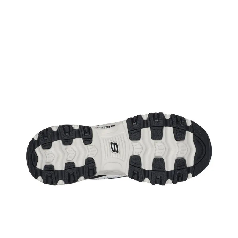 Skechers DLITES Cushioning Anti Slip And Wear Resistant Support Lightweight Low Top Chunky Sneakers Women's White Black-4