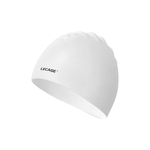 LECAGE Swimming Caps Water Resistant Training Silicone Swim Cap Unisex