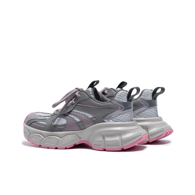 OG Offground Shan Xing Cushioned Wear Resistant Breathable Low Top Casual Running Shoes Women's Lava Pink-3