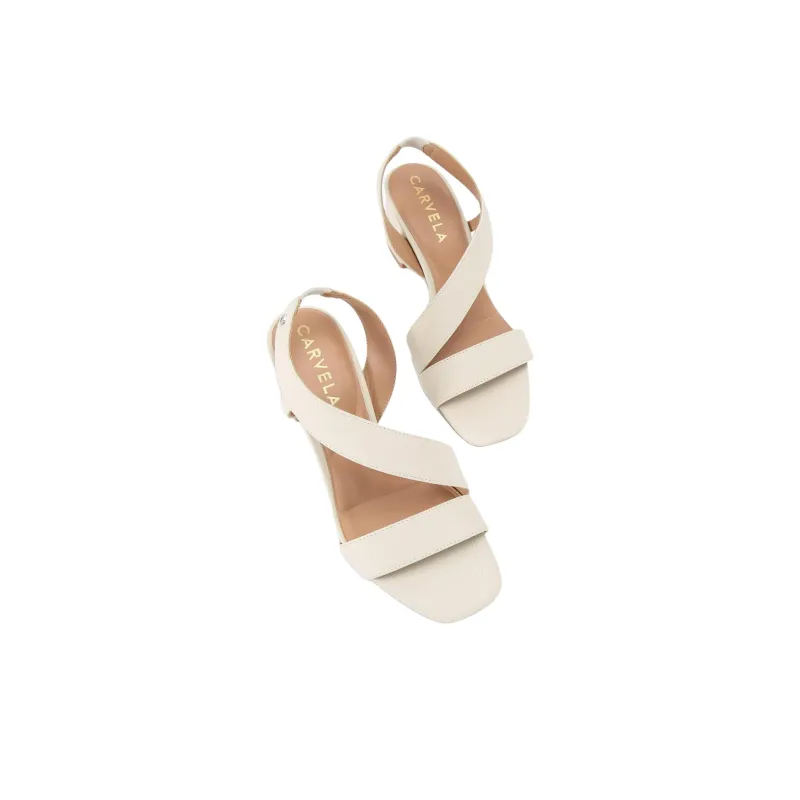 Kurt Geiger London Gala Strap Sandals 6cm Women's Beige-3