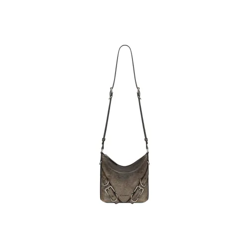 Givenchy Voyou Cow Leather Shoulder Bag, Crossbody Bag Small Size Men's Beige & Brown