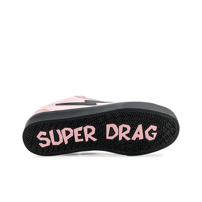 LuzaoT SUPER DRAG Canvas Shoes Women's Low Top Pink/Black-5