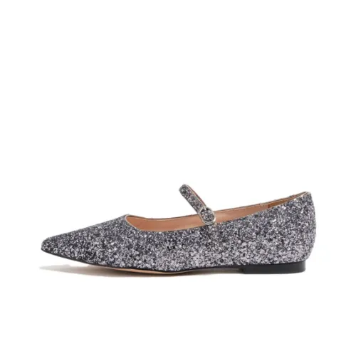 STEVE MADDEN Flat Mary Jane Shoes Women's Black Gold