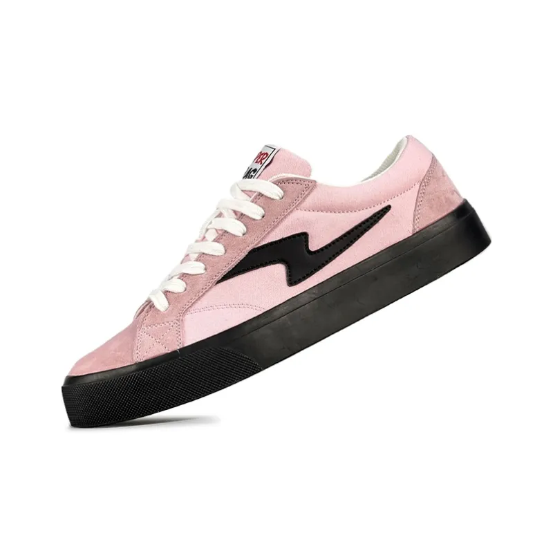 LuzaoT SUPER DRAG Canvas Shoes Women's Low Top Pink/Black-3