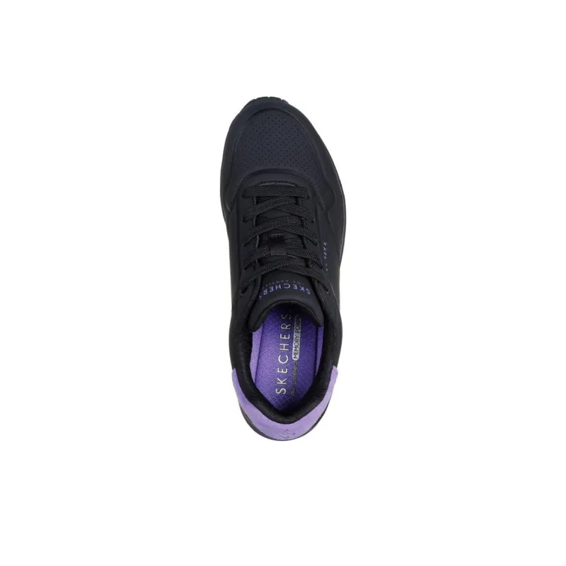 Skechers Cushioning Anti-Slip And Wear-Resistant Low-Top Running Shoes Women's Black Purple-3