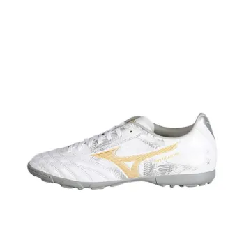Mizuno Morelia Neo AG Rubber Short Studs Cushioned Wear Resistant Breathable Coverage Soccer Shoes Men's White Gold