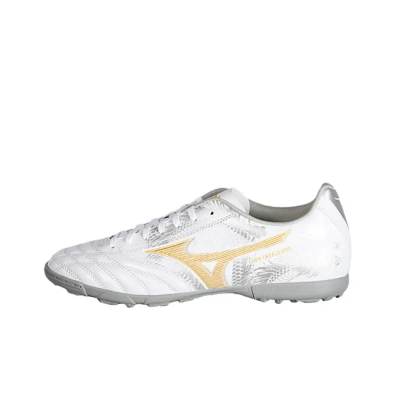 Mizuno Morelia Neo AG Rubber Short Studs Cushioned Wear Resistant Breathable Coverage Soccer Shoes Men's White Gold-0
