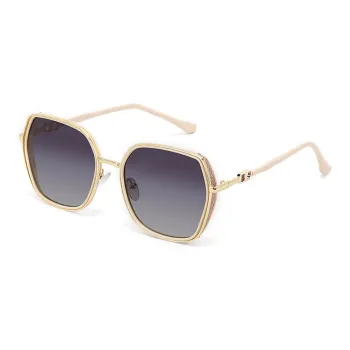 Cranta Komeia PC Metal Square Sunglasses Women's
