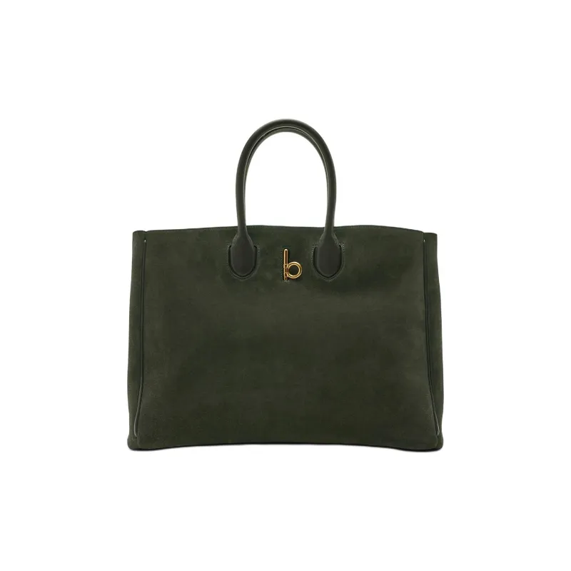 Burberry Rocking Horse Calfskin Tote Bag, Shopping Bag, Handbag Medium Size Women's Lake Blue-0