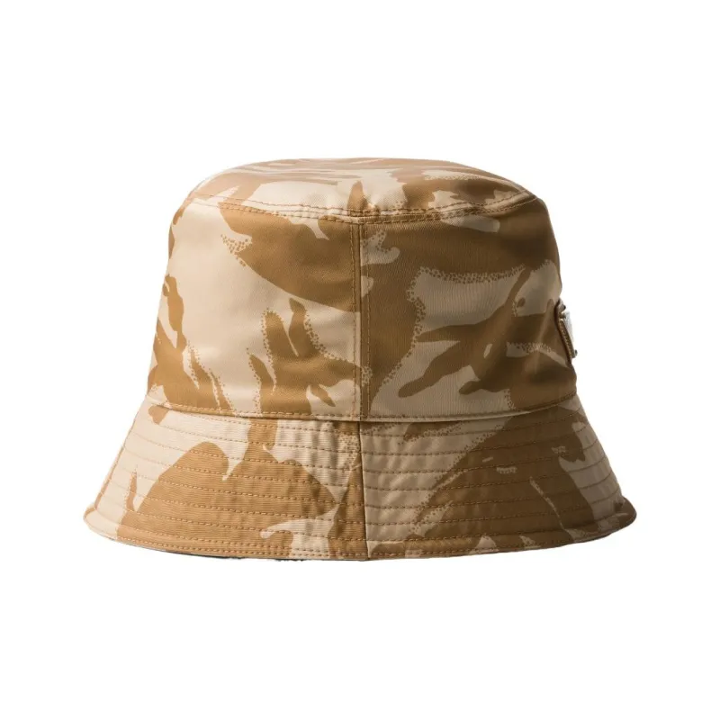 PRADA Fabric Bucket Hats Men's Khaki-1