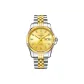 Gold Dial Double Diamond Luxury Steel Band 8011