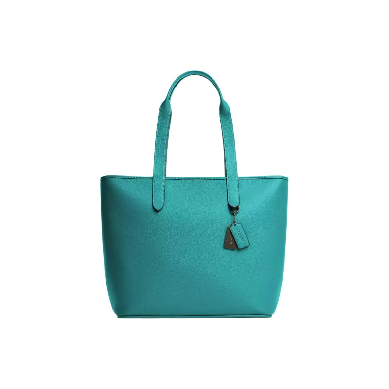 COACH Sullivan Pebbled Leather Tote Bag Shopping Bag Shoulder Bag Handbag Large Size Men's Turquoise-0