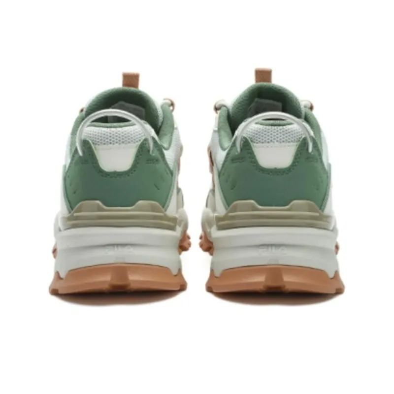 FILA TREK Anti-Slip And Wear-Resistant Breathable Low-Top Chunky Sneakers Women's Green Gray Umber-3