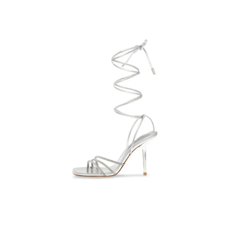 STEVE MADDEN Strap Sandals 9.5cm Women's Silver-1