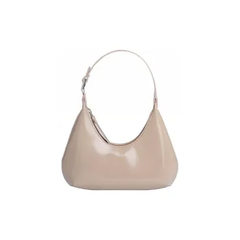 By Far Baby Amber Leather Handbag, Shoulder Bag Women's Khaki Gray