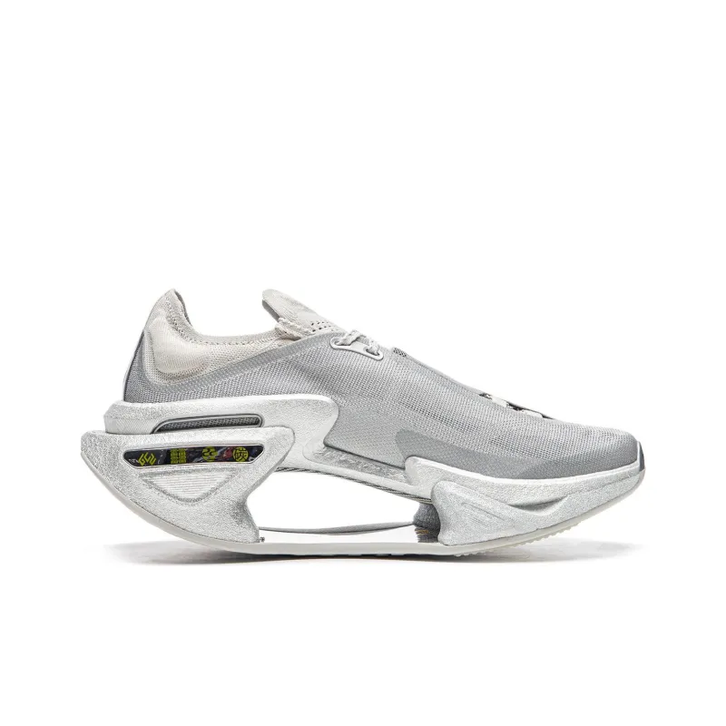 LiNing Shadow 3.0 Cushioned Wear Resistant Breathable Rebound Low Top Running Shoes Unisex Silver-1