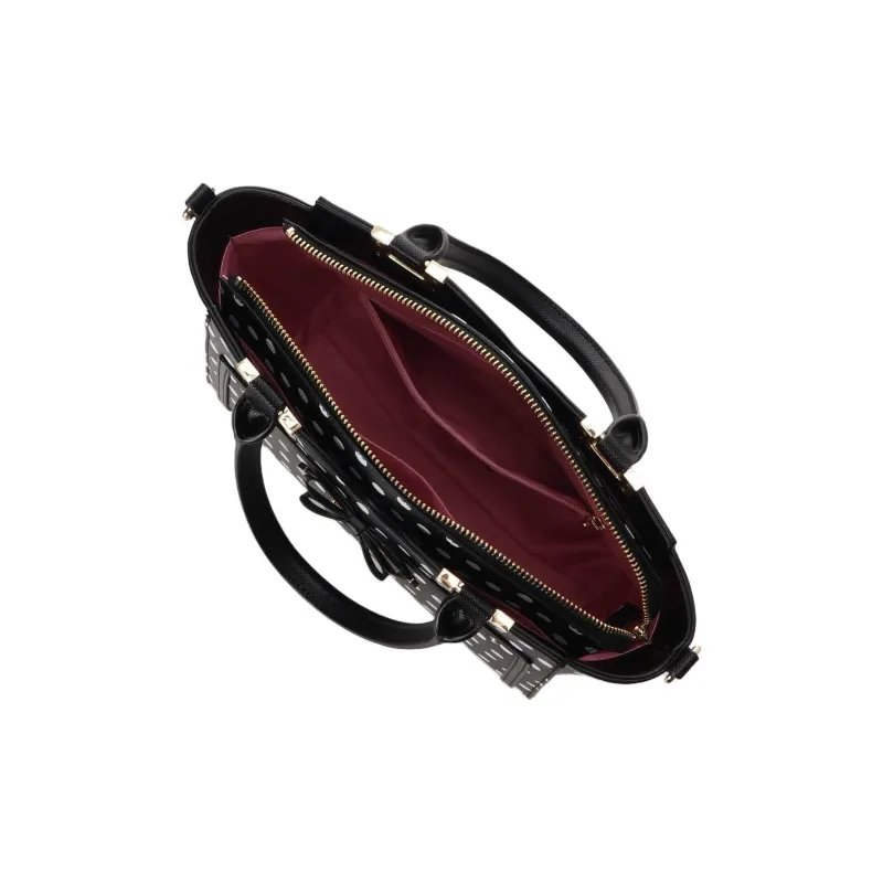 SAMANTHA THAVASA Synthetic Leather With Polypropylene And Nylon Handbag Women's Black-5