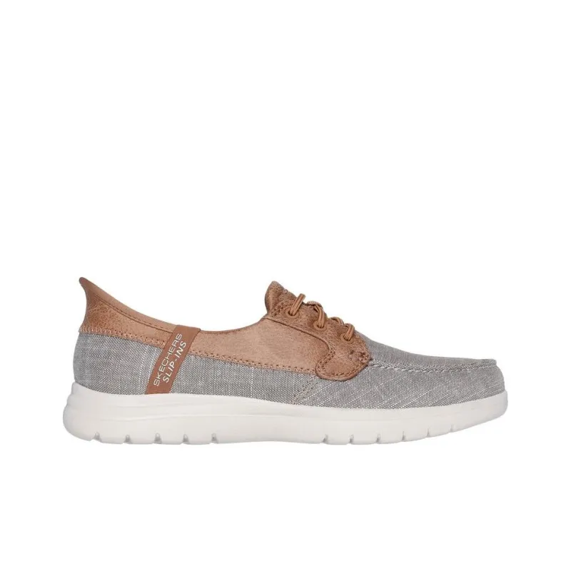 Skechers On The GO Fle Anti Slip Wear Resistant Low Top Casual Shoes Women's Taupe-1