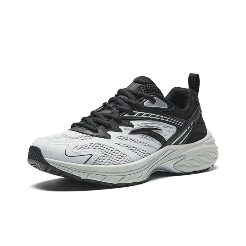 Anta Cushioning Slip Resistant Low Top Running Shoes Men's Gray Black-1