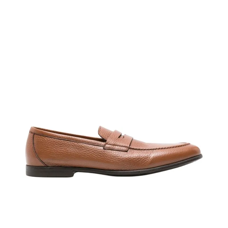 Canali Penny-slot Leather Loafers-1