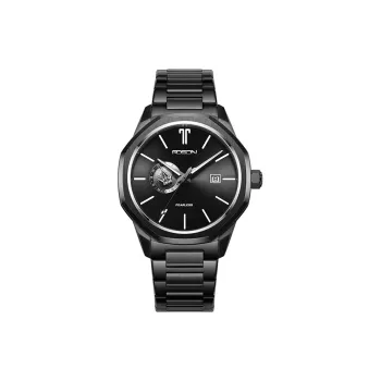 ROSDN Fearless Collection Men's Watch Mechanical Movement Stainless Steel Watchband Watch Men's Watches Black Dial