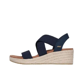 Skechers ARCH FIT BEVERLEE Strap Sandals Medium Heel Women's Blue Brown