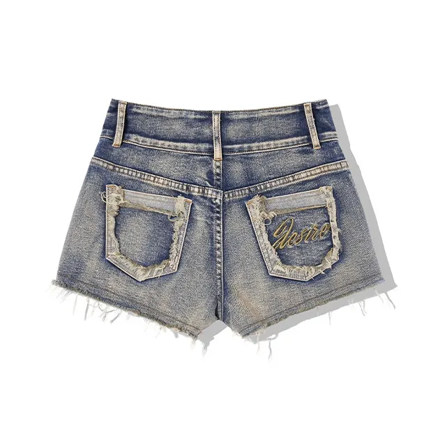 LA CRAWFISH Denim Shorts Women's Light Denim Blue-1