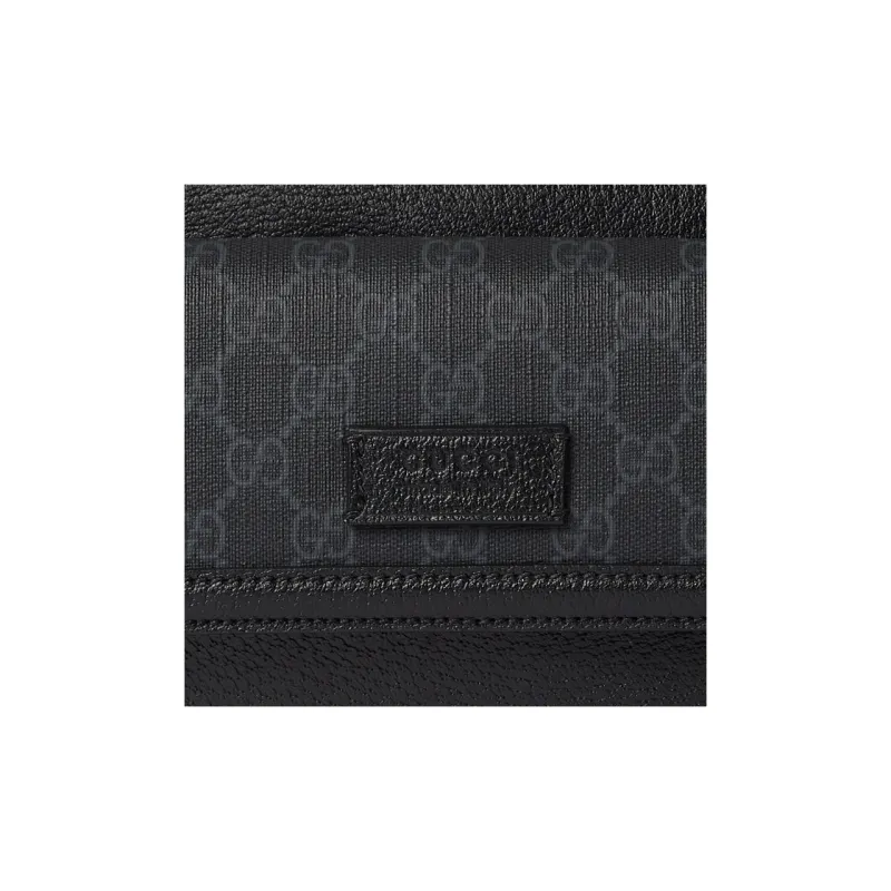 GUCCI Leather Shoulder Bag Crossbody Bag Small Size Unisex Black-7