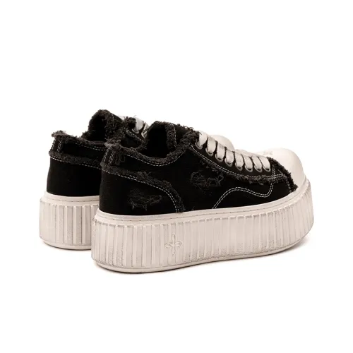 SMFK Canvas Shoes Women's Low-Top Wilderness Black