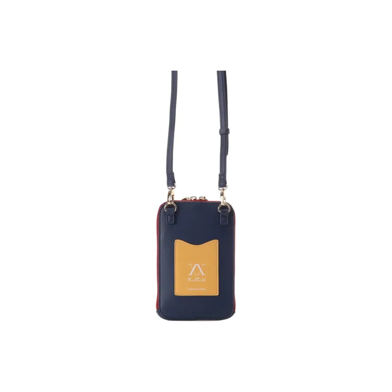 SAMANTHA THAVASA HUNTER Collaboration Synthetic Leather Cell Phone Pouch Crossbody Bag Shoulder Bag Women's Blue-4