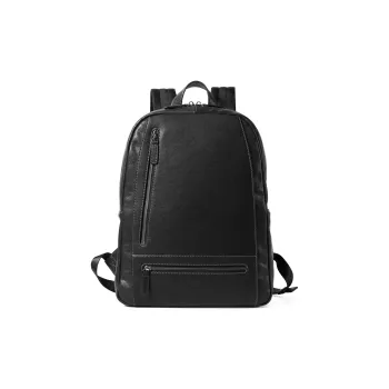 Sharkborough Cow Leather Backpack Regular Men's Black