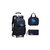 Black Blue Starry Sky Three-Piece Set