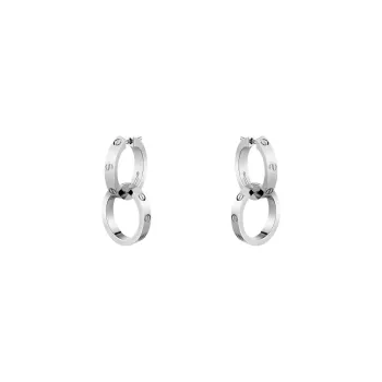CARTIER 18K White Gold Earrings Women's Silver