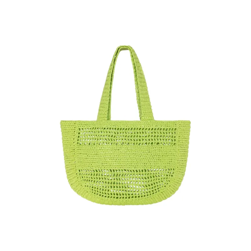 Stussy Raffia Tote Bag, Shopping Bag, Shoulder Bag, Handbag Unisex Green-2