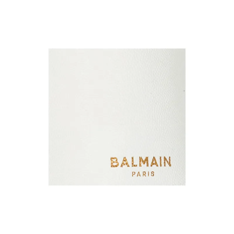 BALMAIN Grain Calfskin Portable Crossbody Bag, Shoulder Bag Women's White-5
