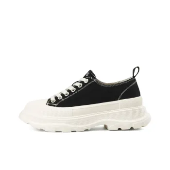 BOERDIQI Wear-resistant Lightweight Breathable And Non-slip. Low-Top Canvas Shoes Women's Black