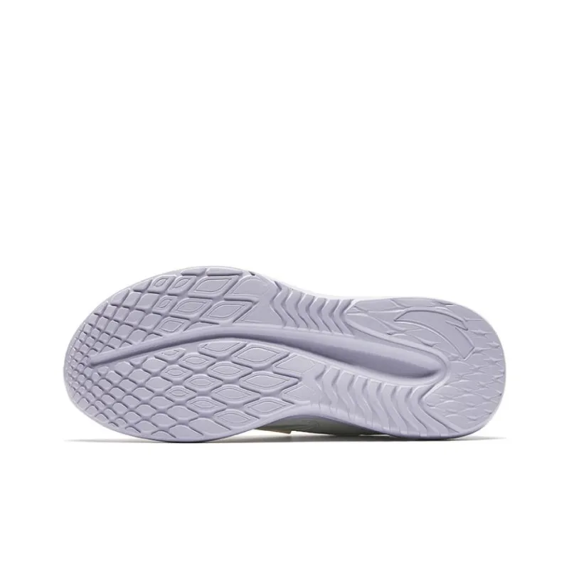 Anta Running Collection Cushioned Slip Resistant Low Top Running Shoes Women's White Purple-4