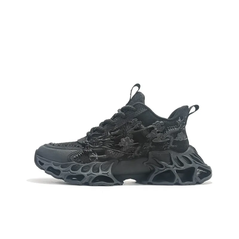 DAFK Wear-Resistant Breathable Support Height Increasing High-Top Chunky Sneakers Men's-1