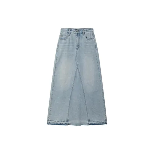 FORNI Denim Long Skirts Women's Denim Blue