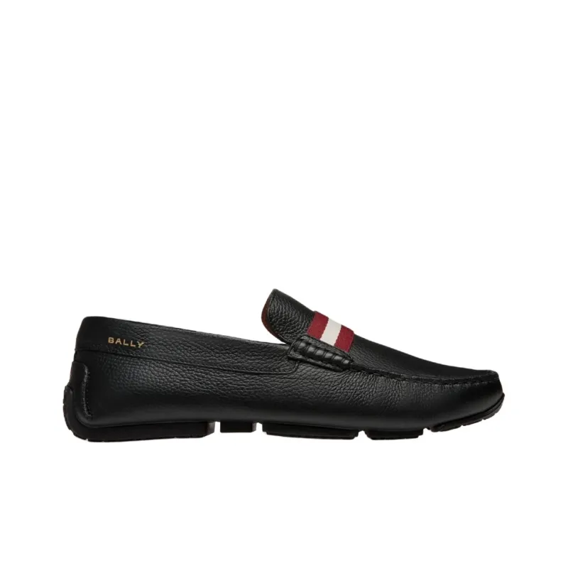 BALLY Logo-print Leather Loafers-1