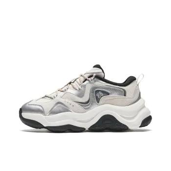 Anta Life Collection Cushioned Slip Resistant Low Top Casual Shoes Women's Gray Silver