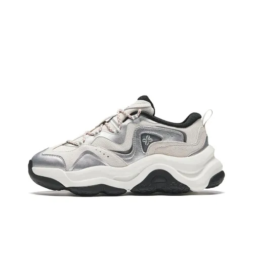 Anta Life Collection Cushioned Slip-Resistant Low-Top Casual Shoes Women's Gray Silver