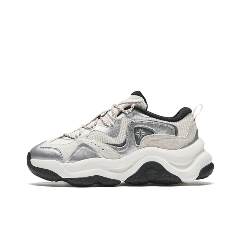 Anta Life Collection Cushioned Slip-Resistant Low-Top Casual Shoes Women's Gray Silver-0