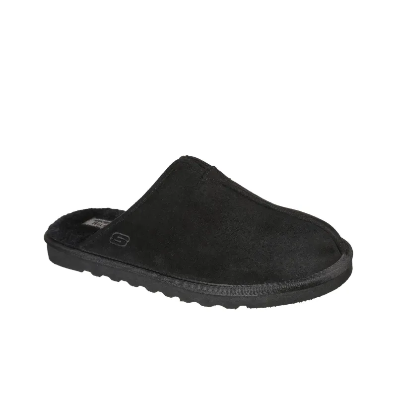 Skechers Relaxed Fit Abrasion-Resistant Slip-Resistant Wrap-toe Slippers Men's Black-2